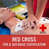 Person performing chest compressions on CPR training mannequin.